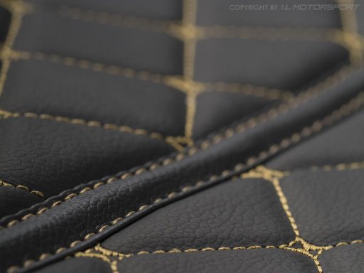 MX-5 Quilted Carpet Mat Set Black & Gold Stitching